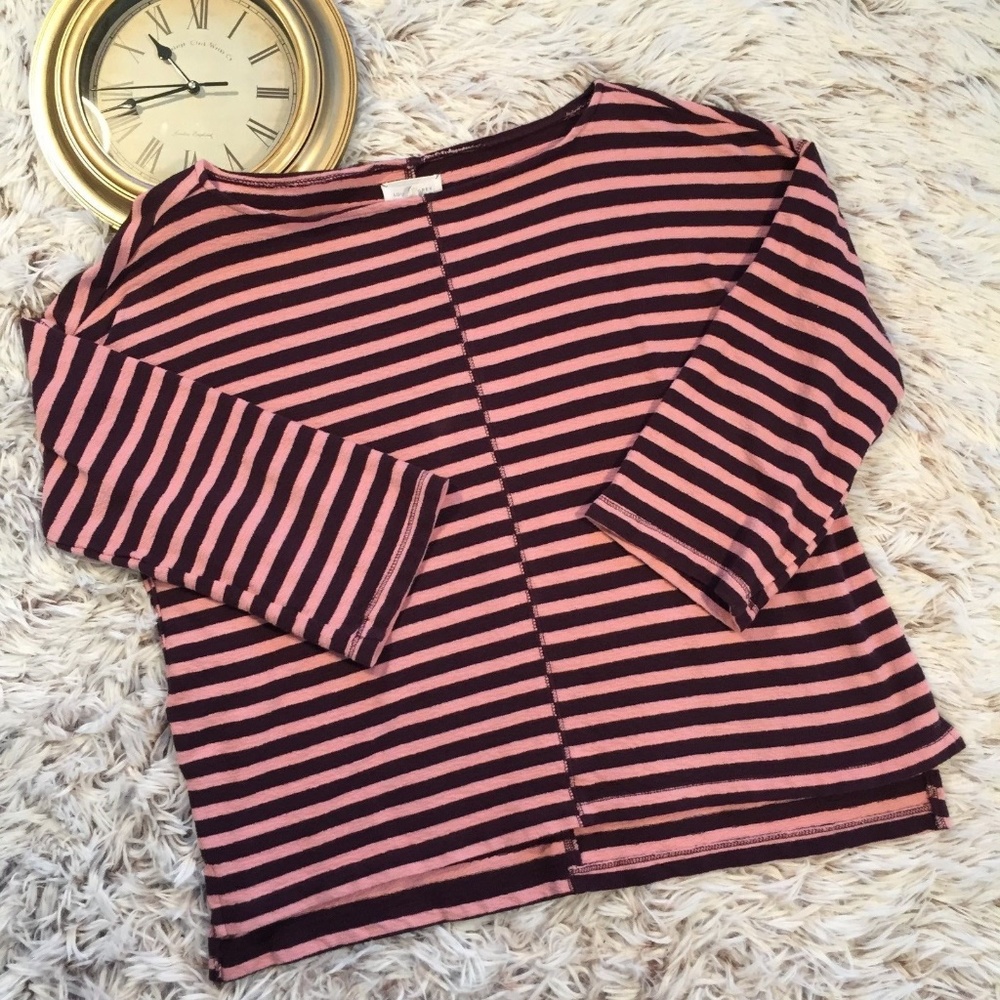 Ann Taylor LOFT Lou & Grey Striped Sweatshirt Lg